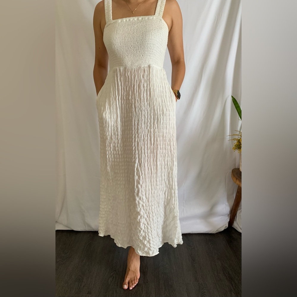 Kori brand white maxi dress.